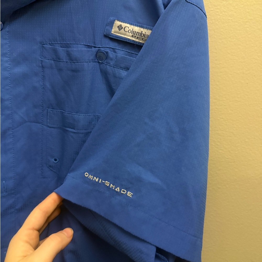 Columbia Tamiami Blue Fishing Shirt - Picture 3 of 4